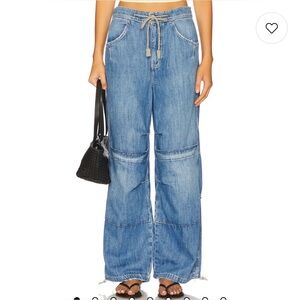 Free People/We the Free Logan Cinched Cargo Jean in Harper Size L. NWT